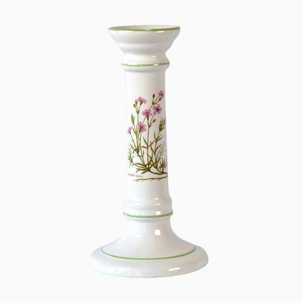 Vintage R.B. Bernarda Portugal Botanical Ceramic Candle Holder